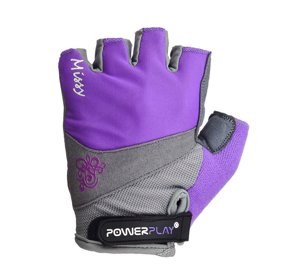 Велоперчатки жіночі PowerPlay 5277 A Фіолетові XS