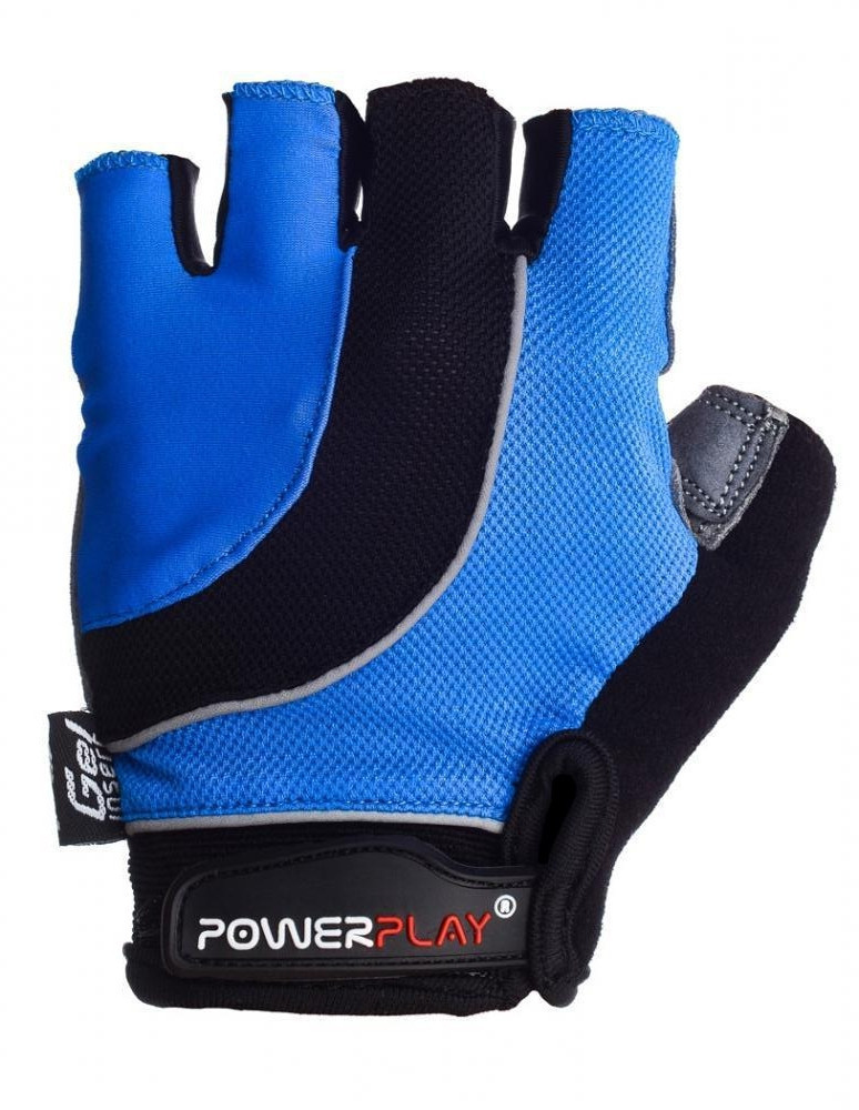 Велоперчатки PowerPlay 5037 A Черно-голубые M