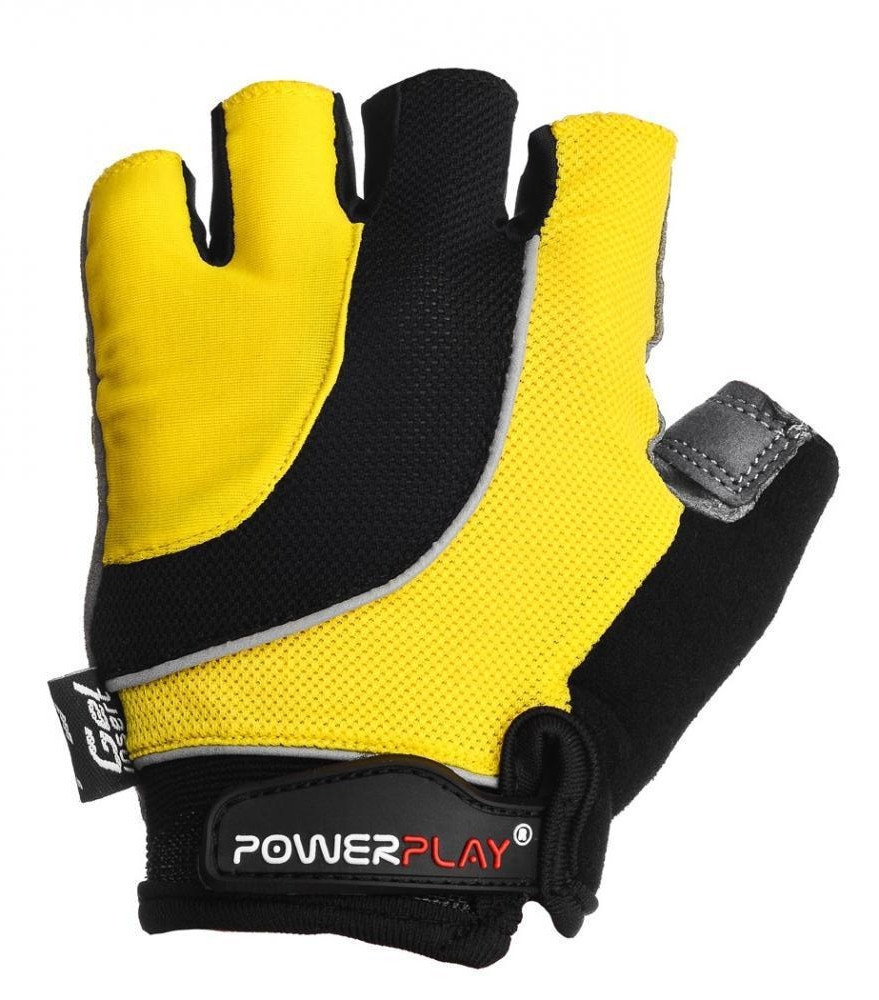 Велоперчатки PowerPlay 5037 C Чорно-жовті L