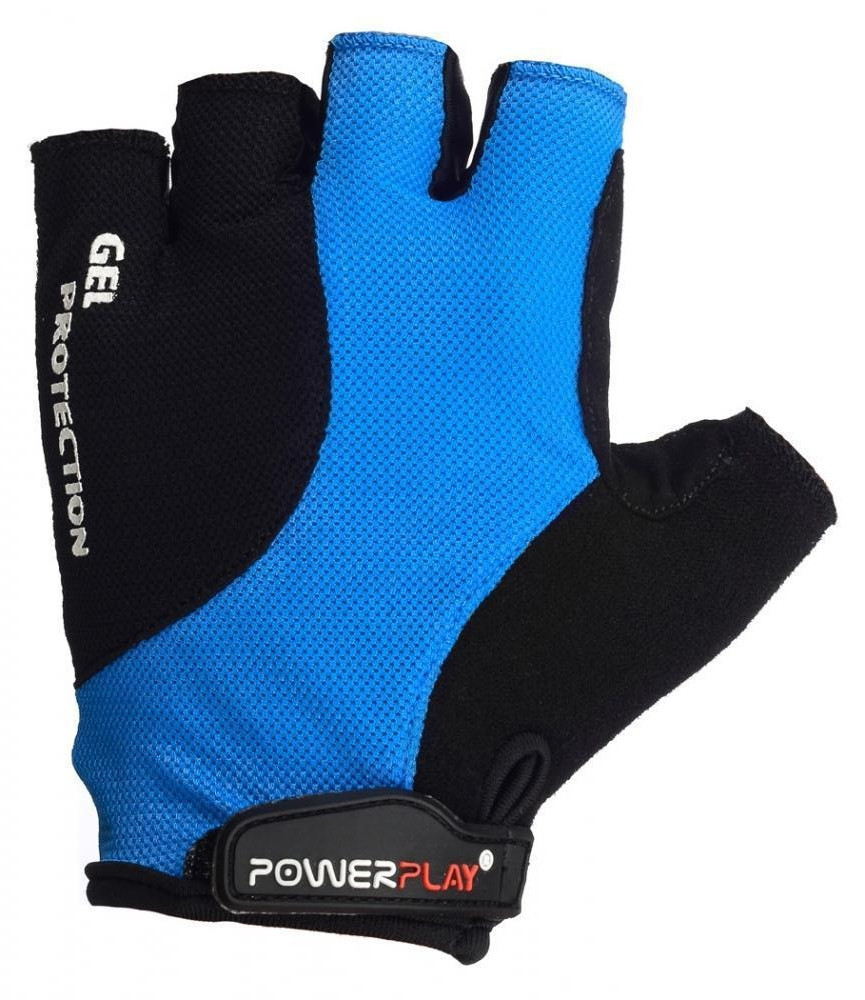 Велоперчатки PowerPlay 5028 D Черно-голубые XS