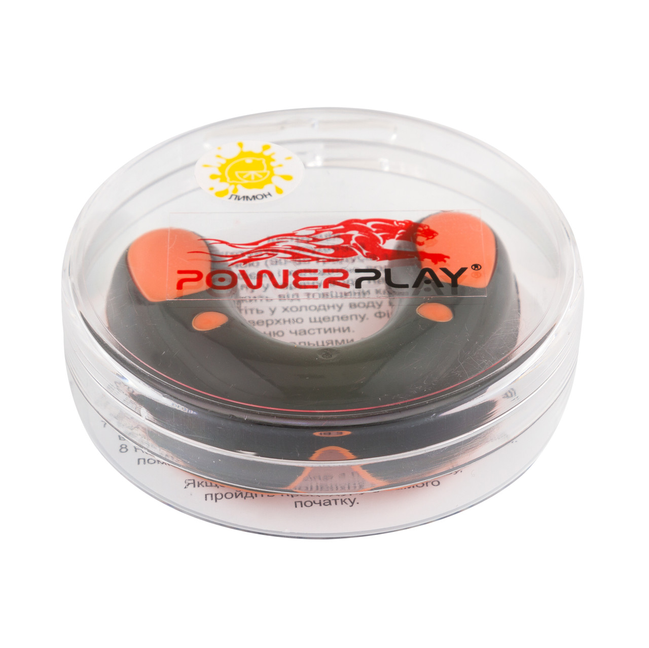 Капа боксерська PowerPlay 3315 SR оранжево-чорна LEMON
