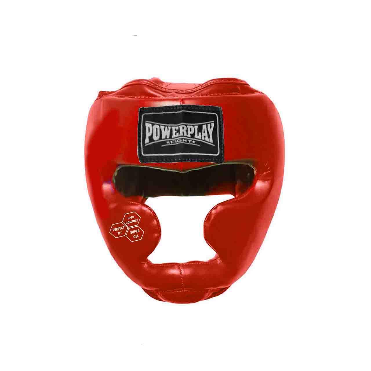 Боксерский шлем тренировочный PowerPlay 3043 красный XS