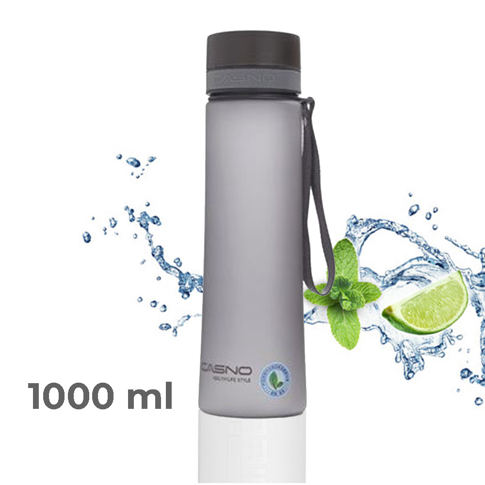 Пляшка для води CASNO 1000 мл KXN-1111 Сіра