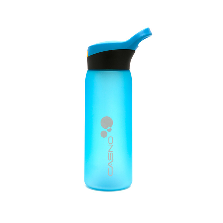 Бутылка для воды CASNO 750 мл KXN-1210 Голубая с соломинкой