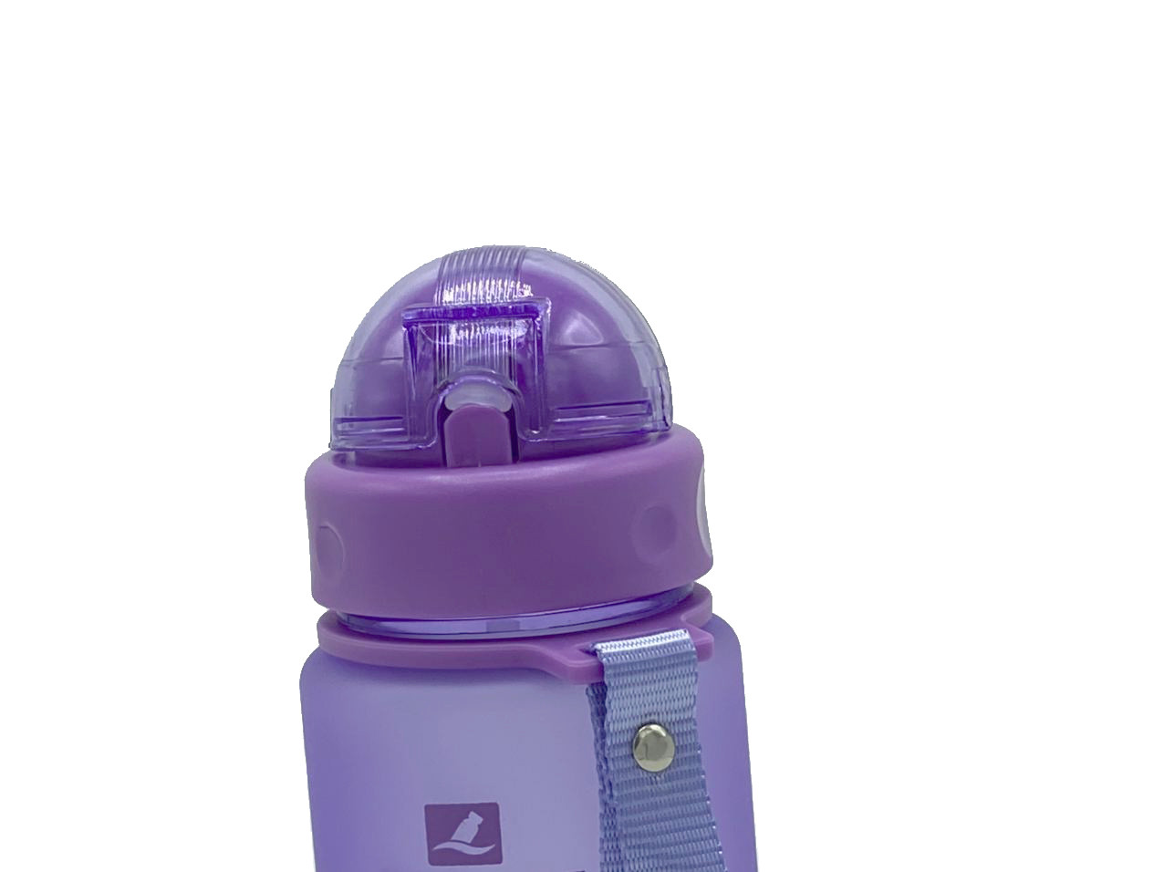 Бутылка для воды CASNO 400 мл MX-5028 More Love Фиолетовая с соломинкой