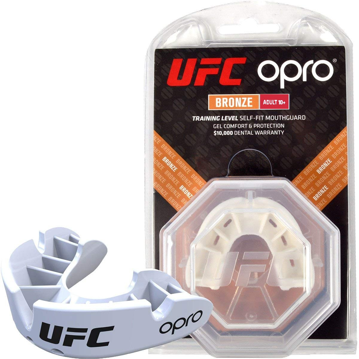 Капа OPRO Bronze UFC Hologram White (art.002258002)