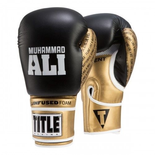 Боксерские Перчатки Title Ali Infused Foam Training Gloves - Black/Gold