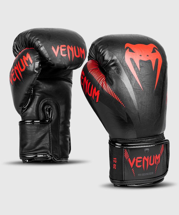 Боксерські рукавички Venum Impact Boxing Gloves Black Red-12