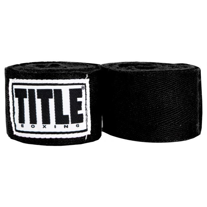 Бинты для бокса TITLE Traditional Weave 4,57м-черный