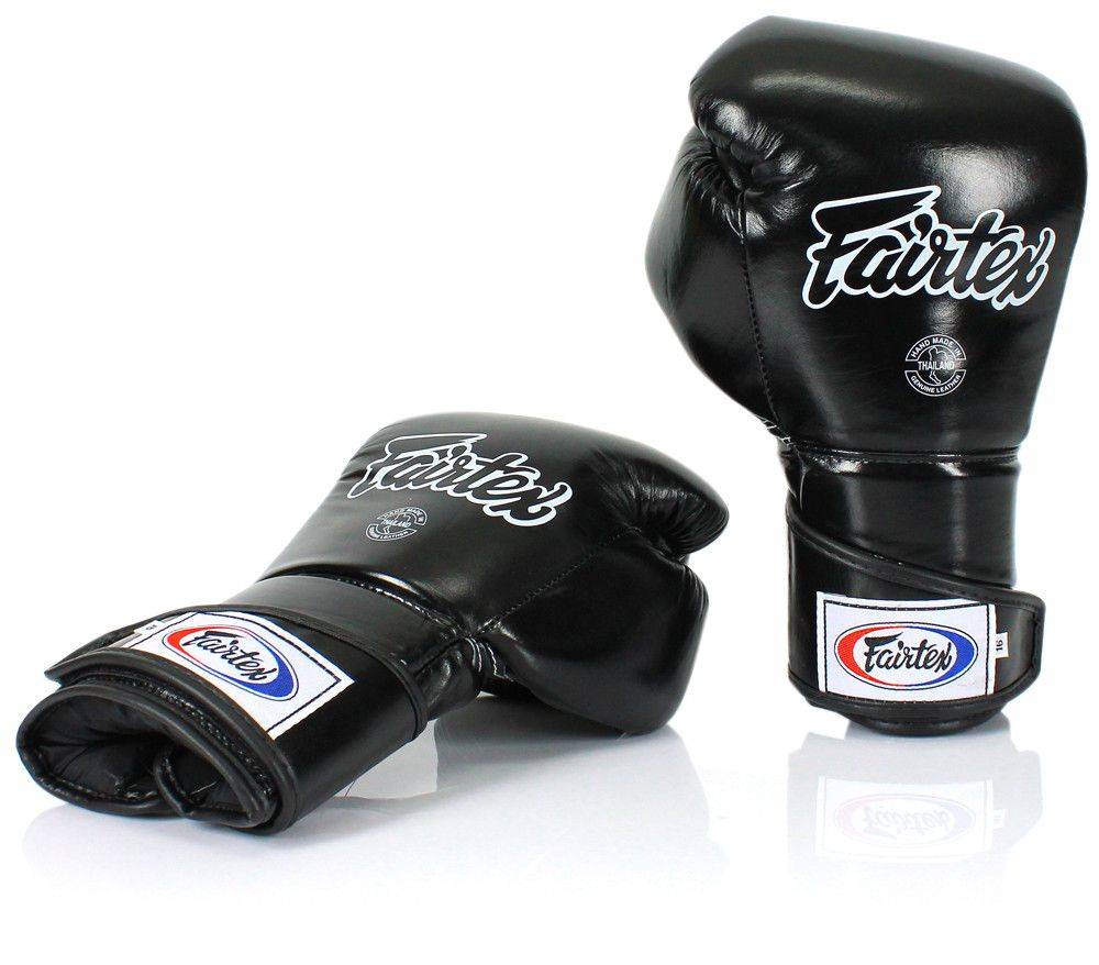 Боксерские перчатки Fairtex BGV6 Stylish Angular Spar Черные 10 унций