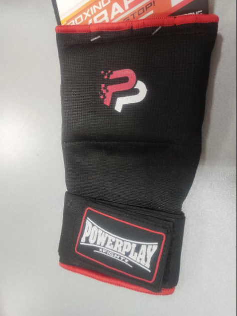 Бинты-перчатки PowerPlay 3096 с гелевыми подушечками S Черные